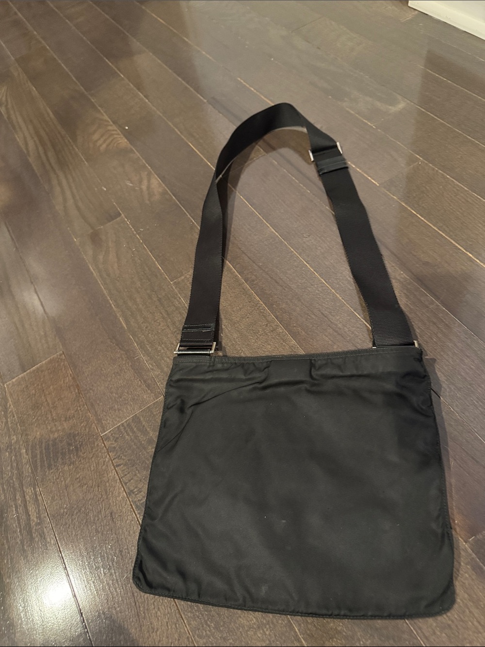 Prada Black Nylon Messenger Bag with Adjustable Strap - Picture 3 of 5